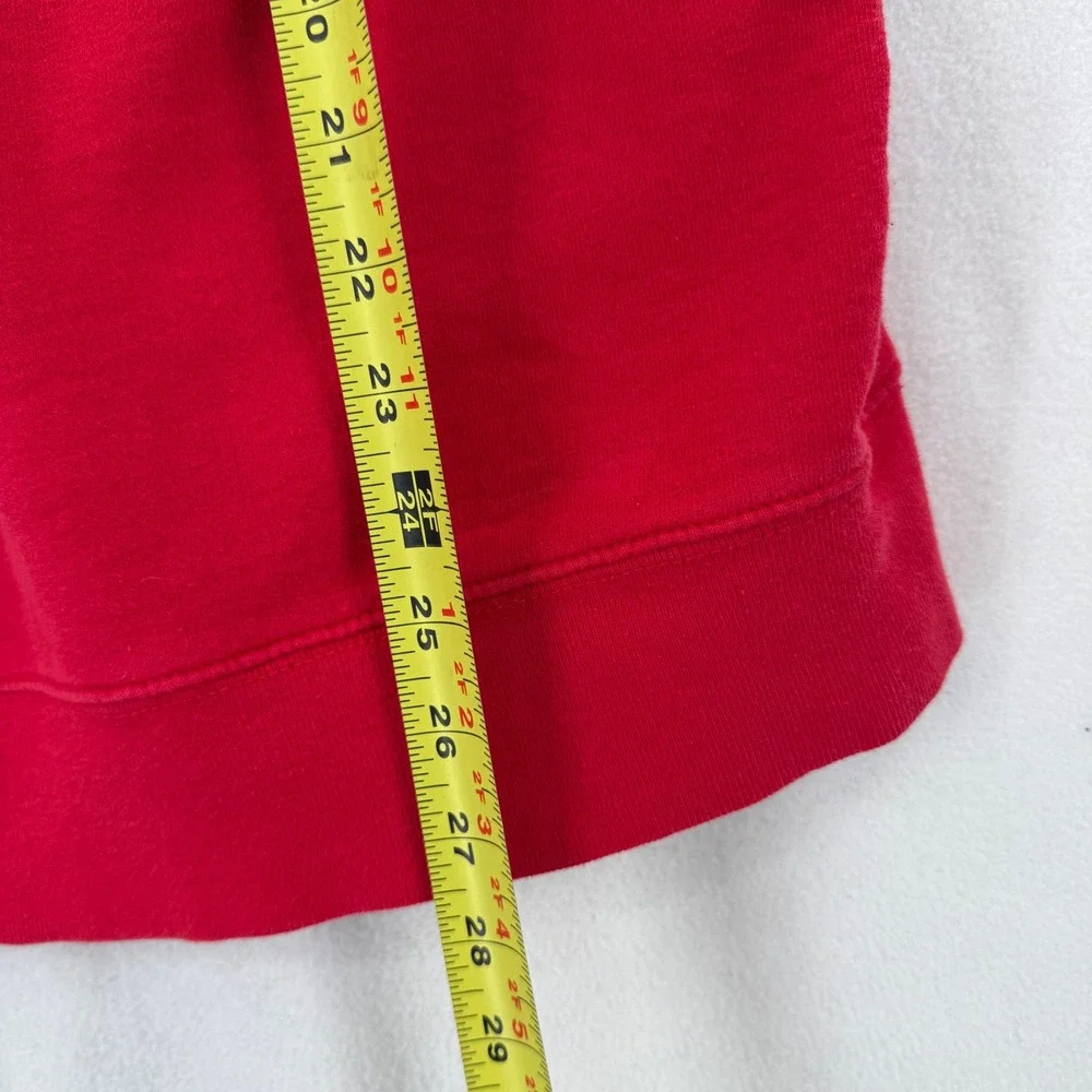 The North Face Hoodie Mens Large Red Graphic Logo Long Sleeve Pullover